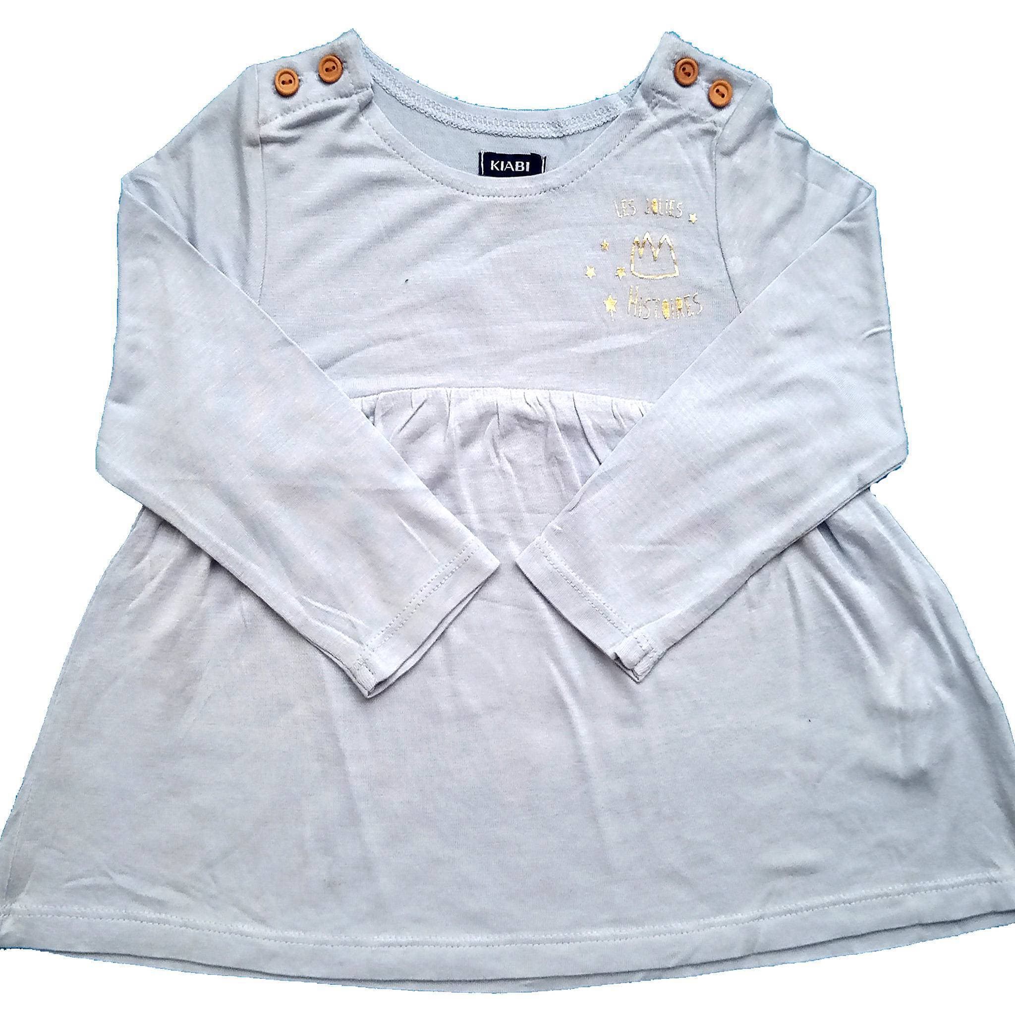 Kiabi Frock For Girls - Light Grey