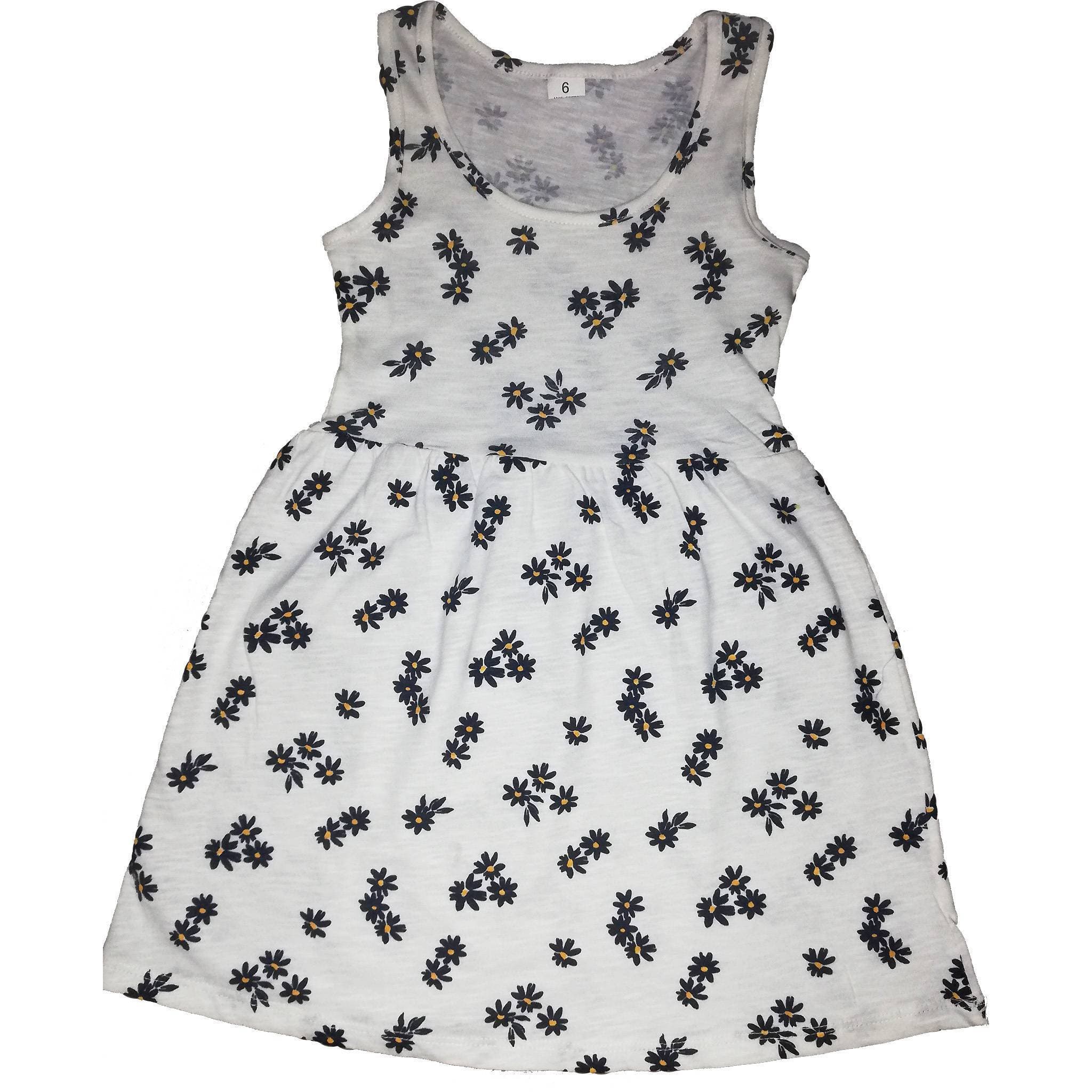 Printed Frocks For Girls - White