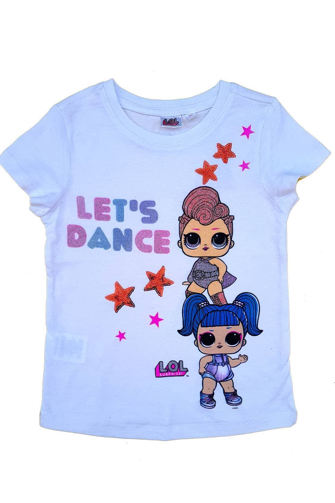 Magic Sequins Graphic T-Shirt For Girls - White