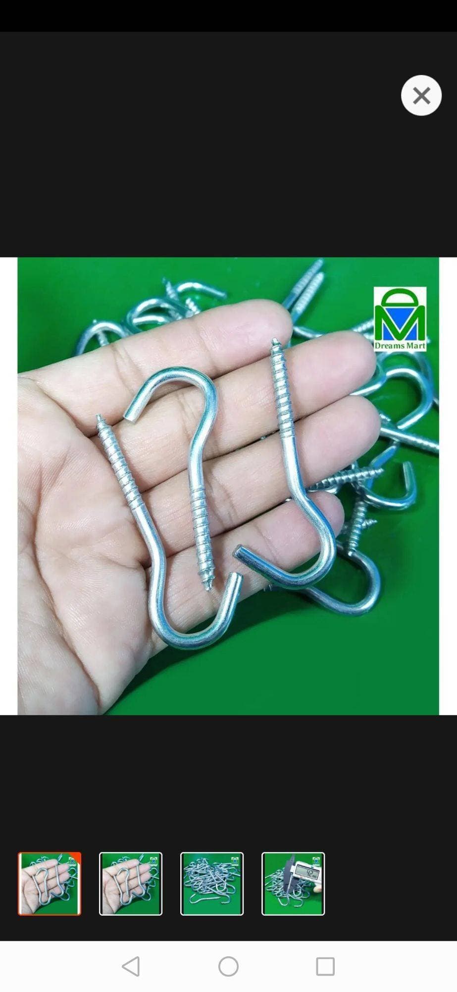 5 Pcs 1.5Inch Cm No#10 Stainless Steel Screw Hook Lamp Hook Wall Wood, Concrete, Roof Hook