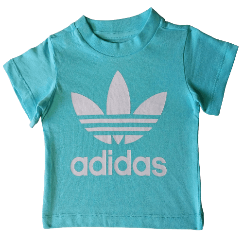 Adidas Round Cotton T-Shirt  Neck - Ferozi