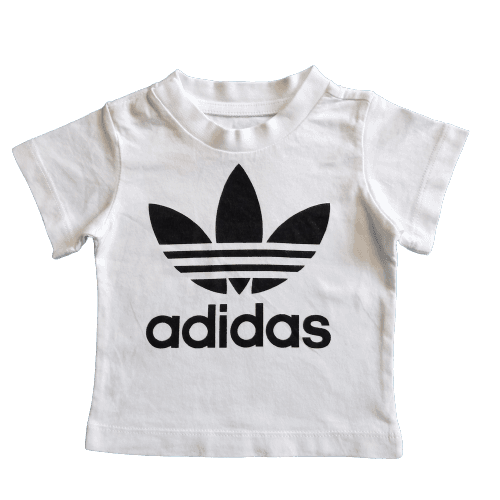 Adidas Round Cotton T-Shirt  Neck - White