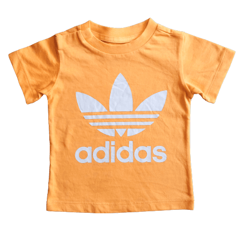 Adidas Round Cotton T-Shirt  Neck - Orange