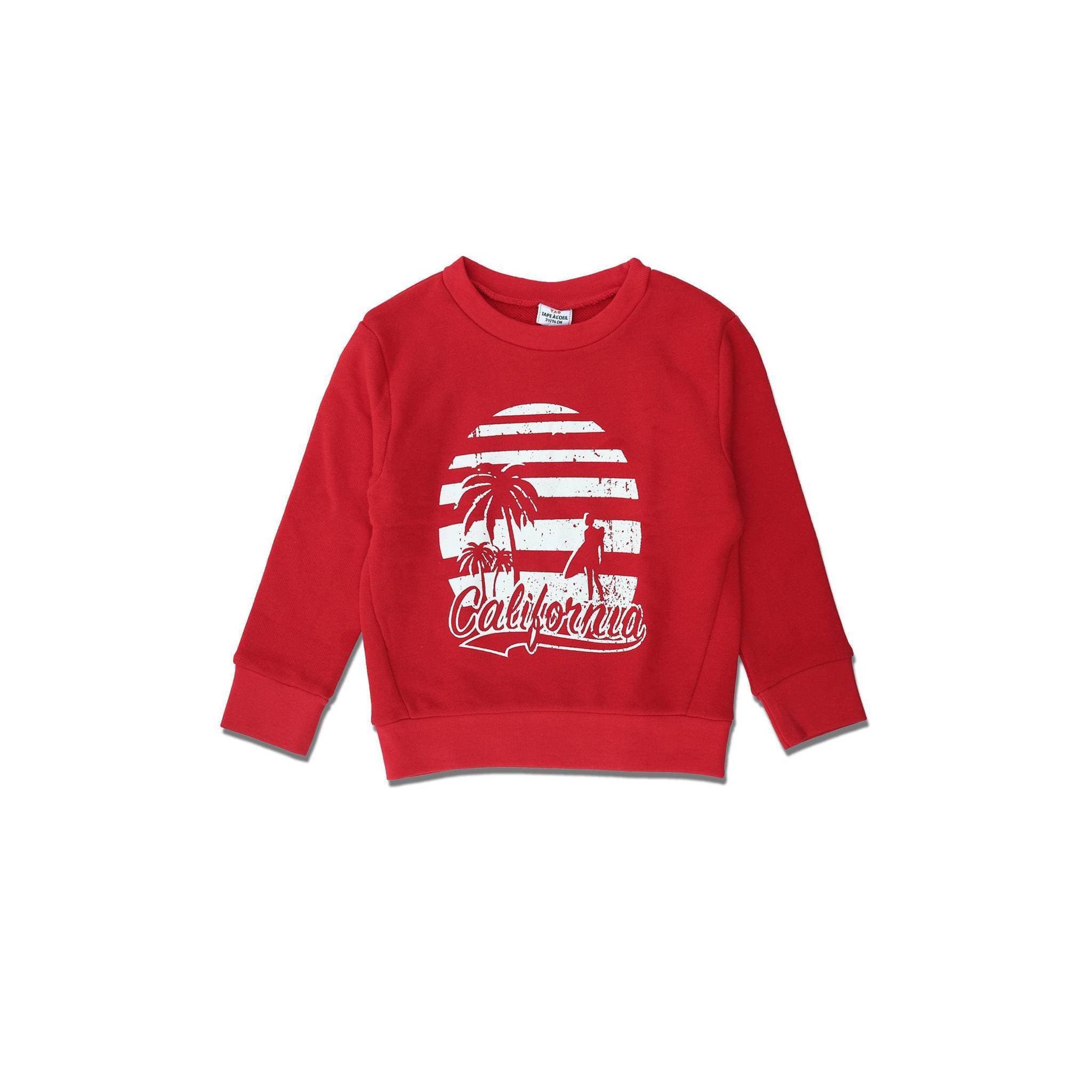 Jersey Fabric A L'Oeil Hoodie - Red