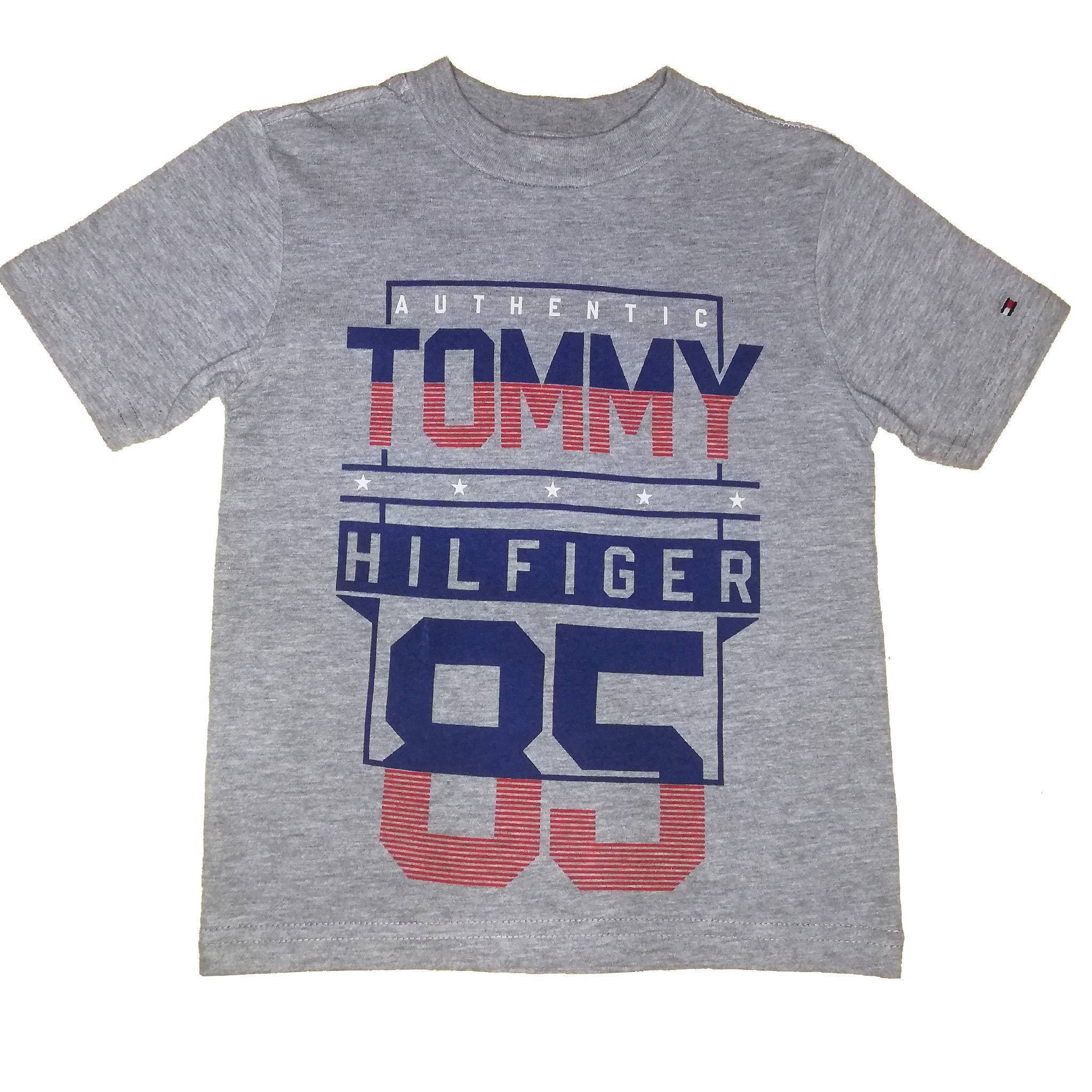 Tommy Hilfiger Round Neck Cotton T-Shirt - Grey