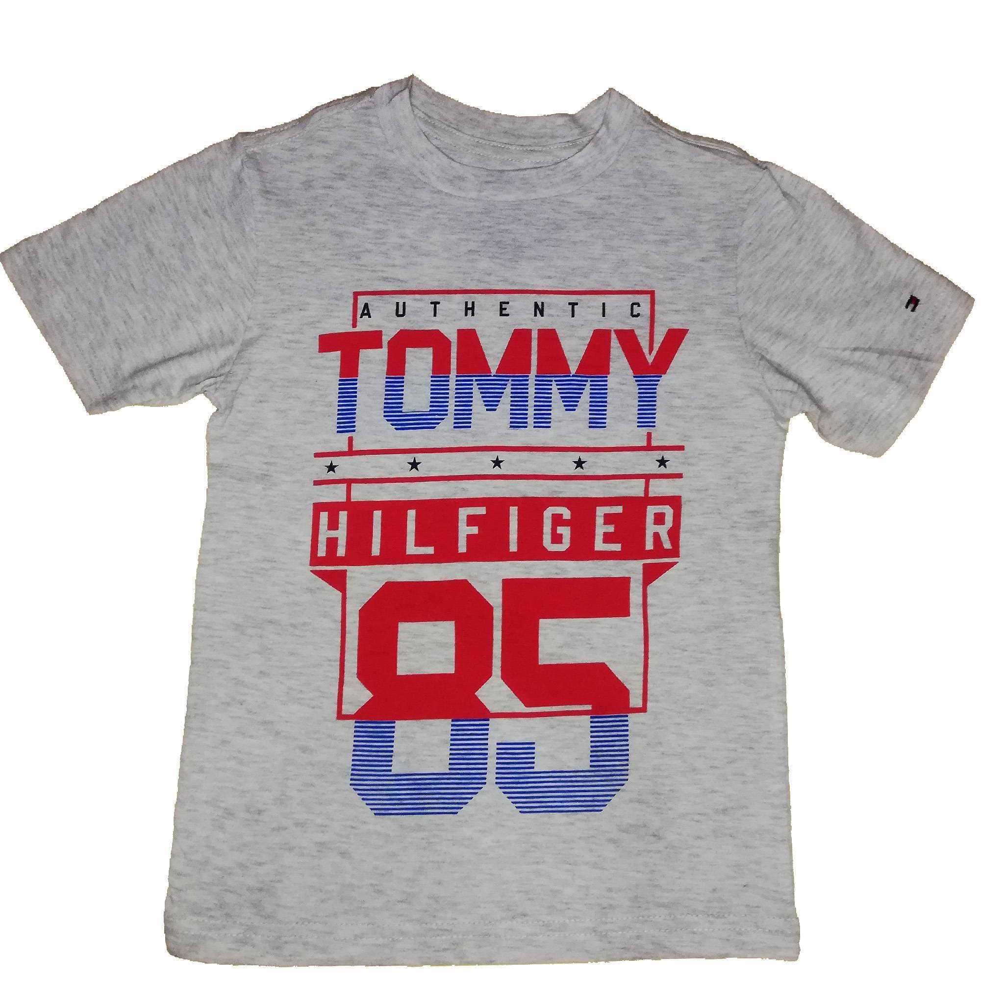 Tommy Hilfiger Round Neck Cotton T-Shirt - Light Grey