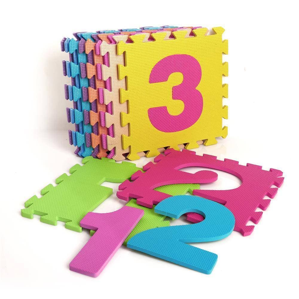 Eva Construct Building Blocks Numbers, Puzzles Or Floor Mats(10 Pieces)