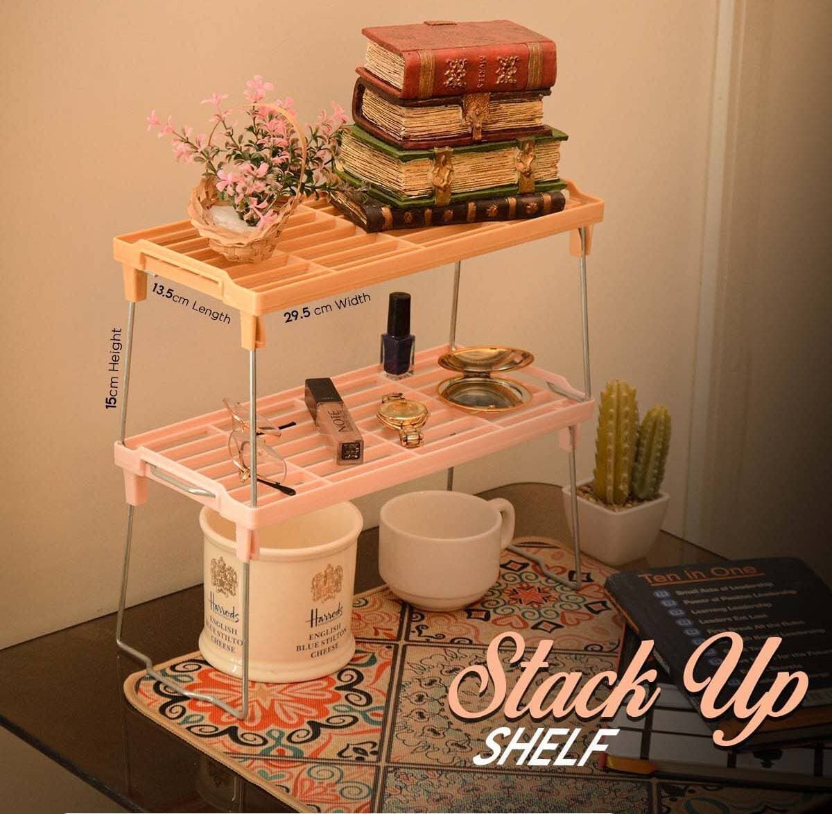 3 Stack Up Shelf with Steel Metal Leg