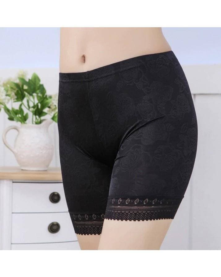 Women Lace Safety Short Pants Black