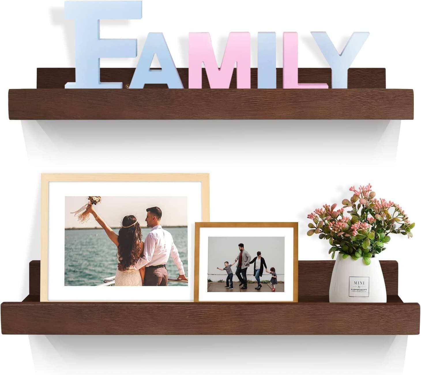 Wood Floating Shelves Solid Wood Wall Shelves ( Bundle of 2 )