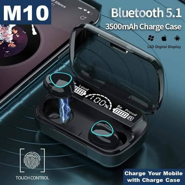 M10 Wireless Earbuds Bluetooth Earphones Hifi Quality.