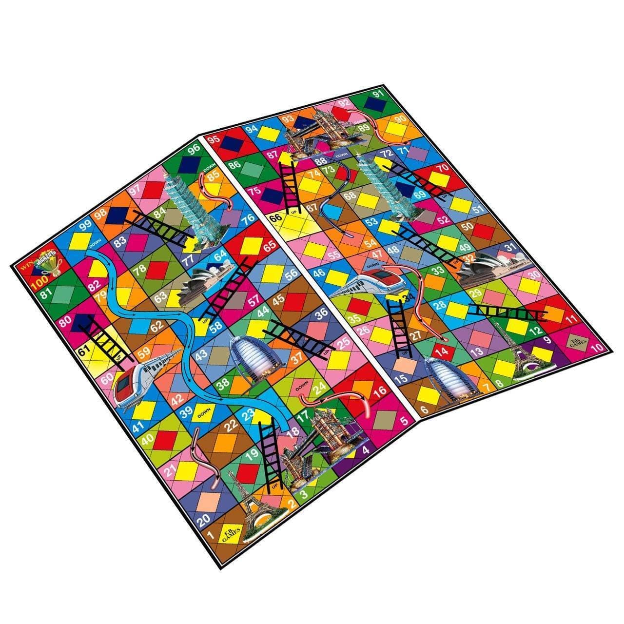 Ludo Board Game-Leminated CardBoard-18 Inches Large-FB Gamez