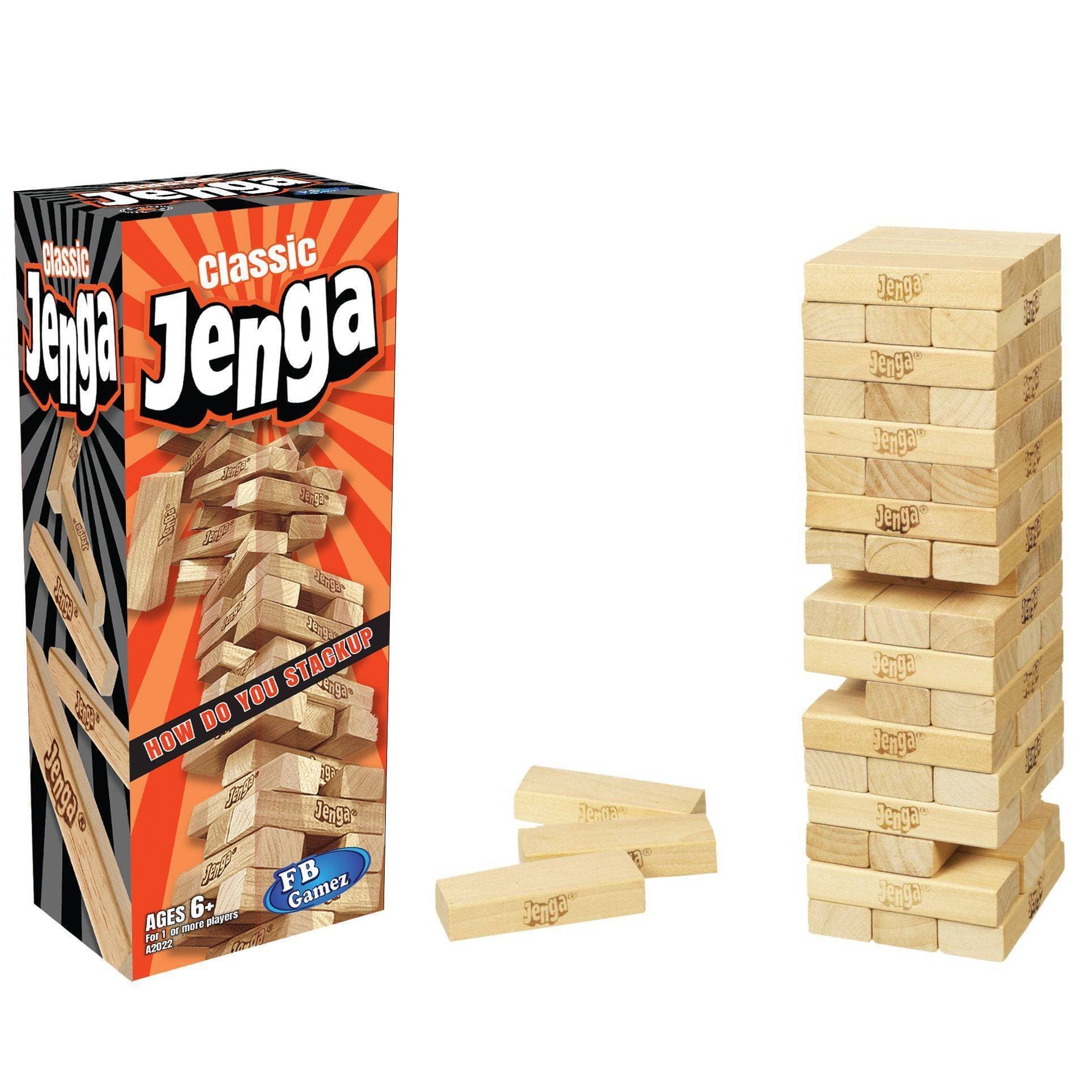 Jenga Game Wooden Blocks Stacking Tumbling Tower Kids Game