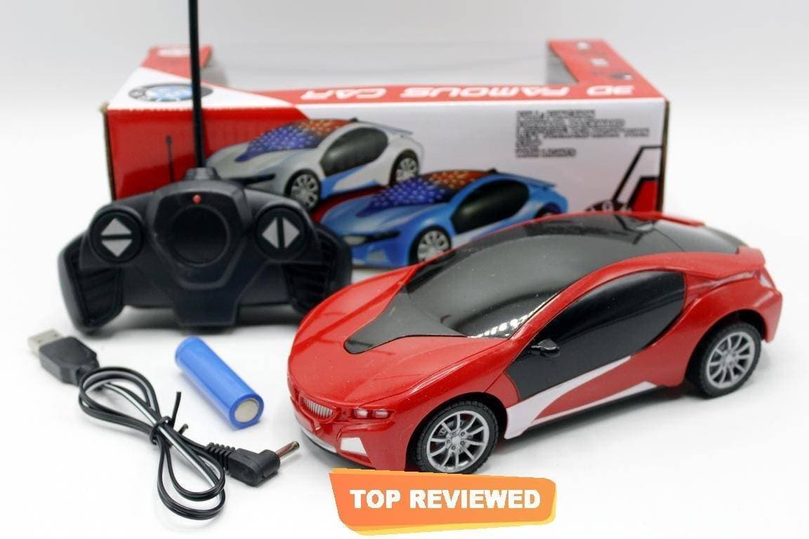 3D Rechargeable Beautiful Remote Control Car With 3D Lights For Kids