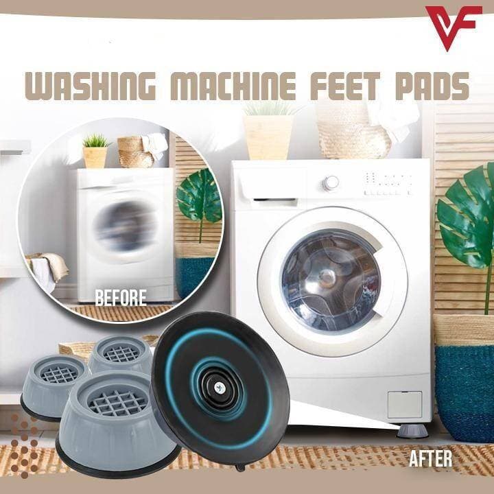 4 PCS Washing Machine Floor Mat Elasticity Earth Protectors