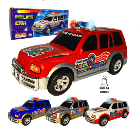 Police Toy Car Battery Operated With Light & Music For Kids