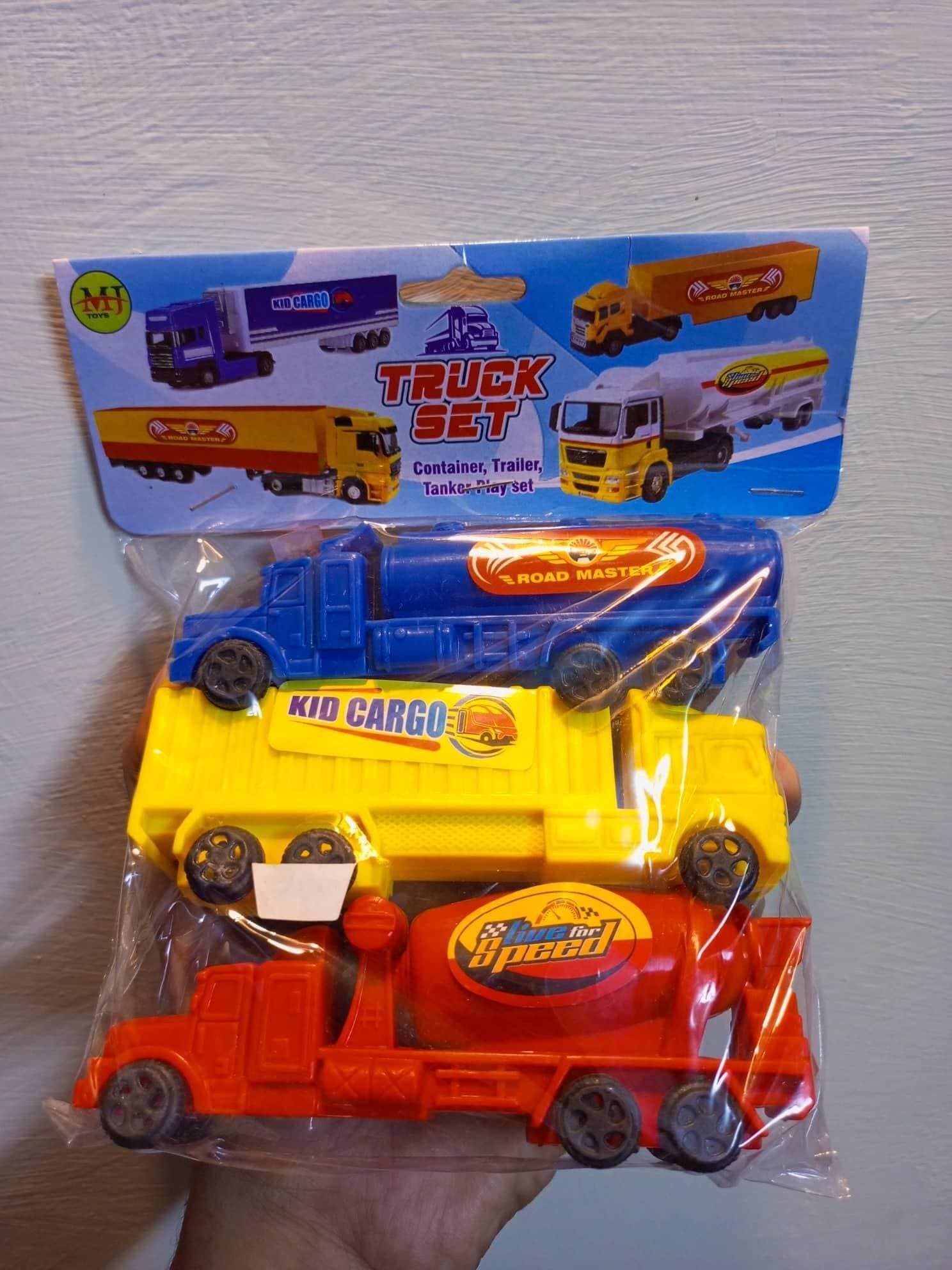 Pack Of 3 Truck Toy- Single Truck Construction- Friction Powered Monster Truck Toy For Kids And Boys - Vehicle Toys