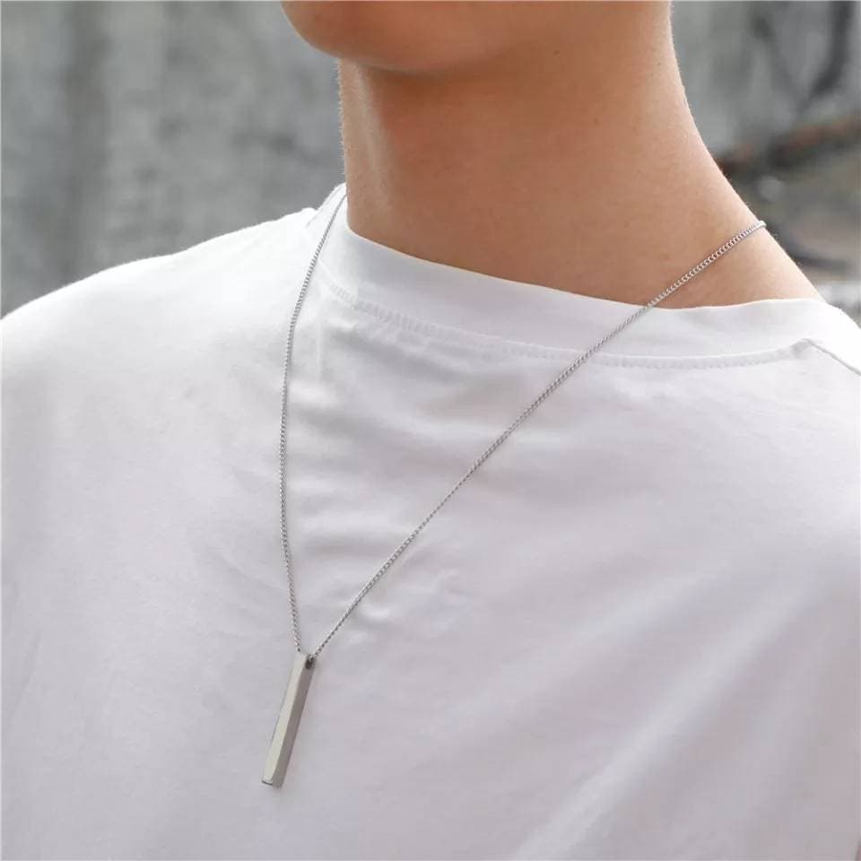 Fashion Rectangle Men Pendant Necklace