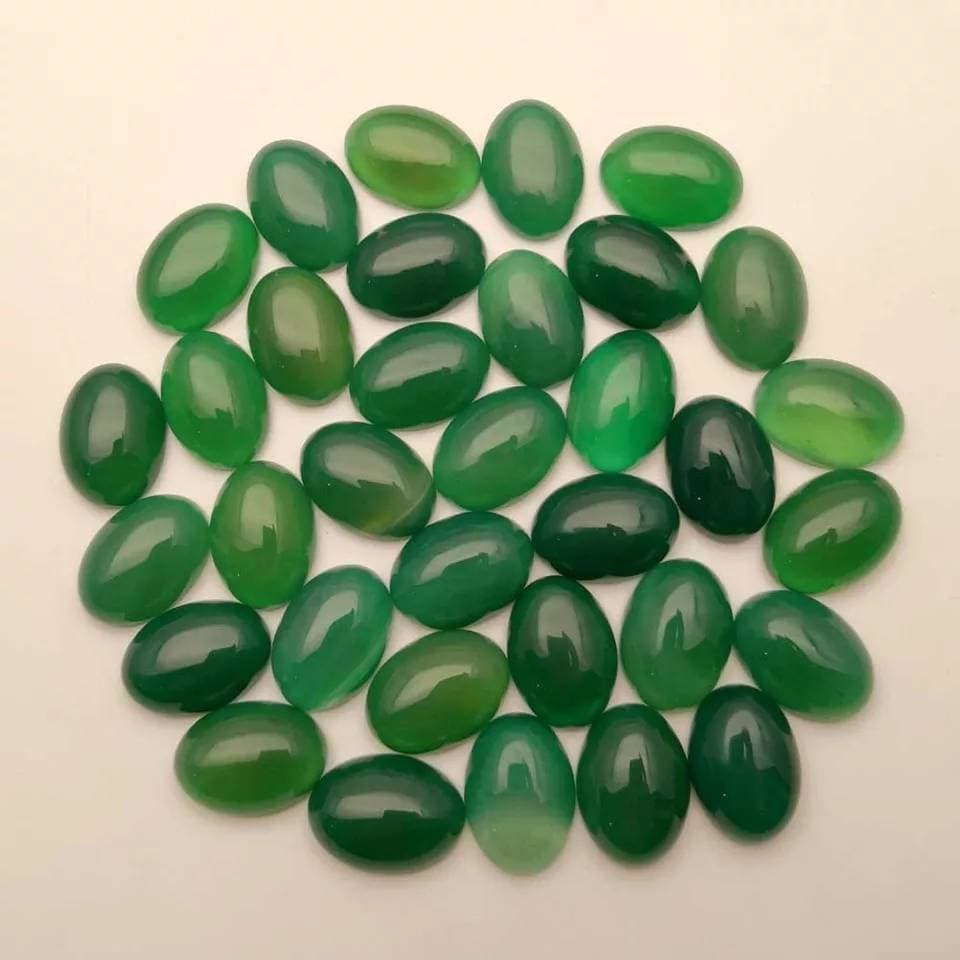 Good Quality Green Agates Natural Stone Cabochon Beads