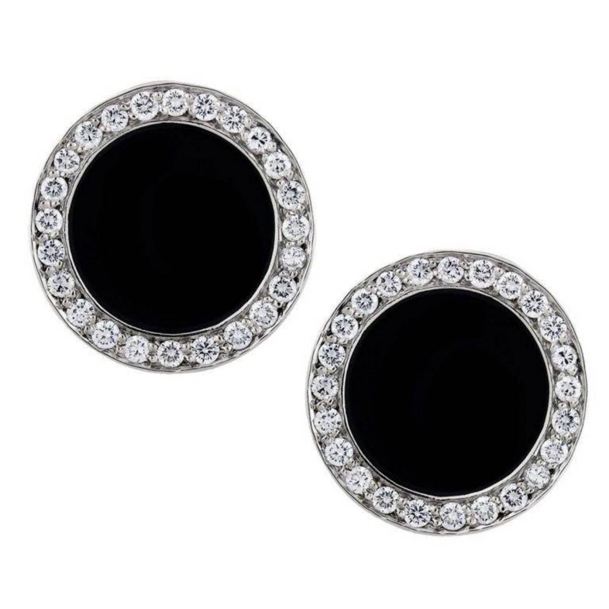 Black And Silver Stainless Steel Cufflinks For Men