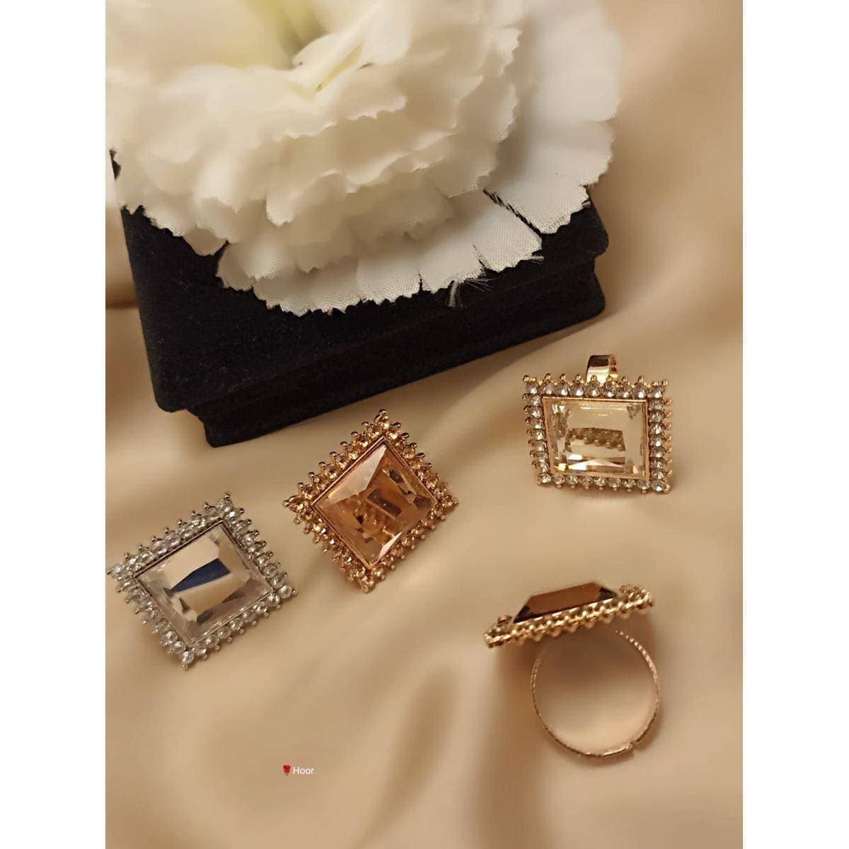 Mirror Stone Beautiful Design Ring - 1 Piece