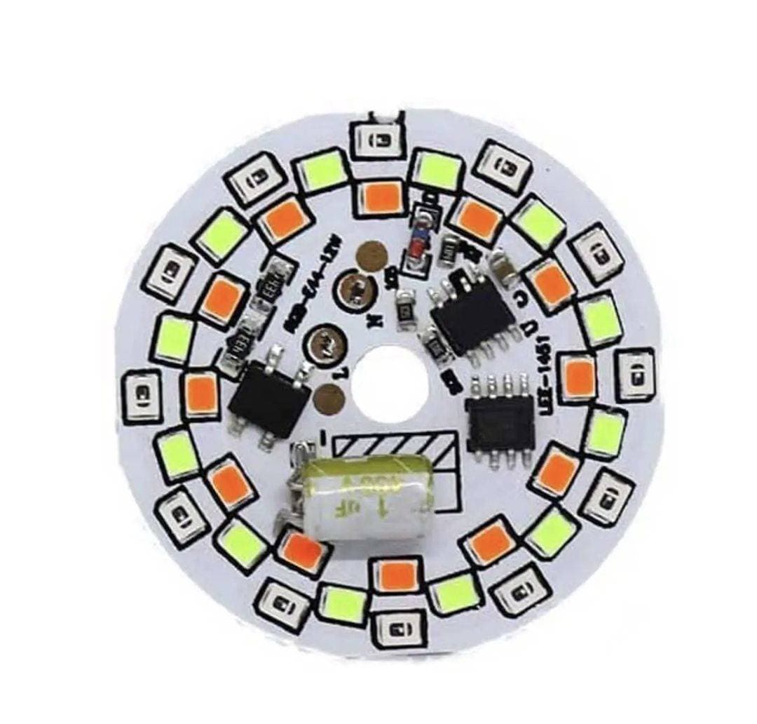1pc RGB 12W LED Chip 220V Direct 7 Color Changing LED Bulb Raw Material