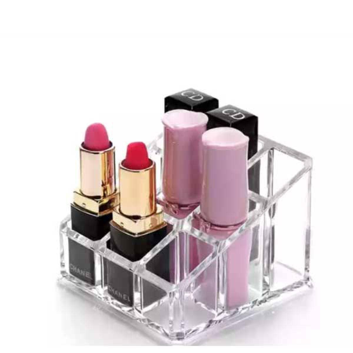 9 Grid Acrylic Makeup Organizer Transparent Storage Box