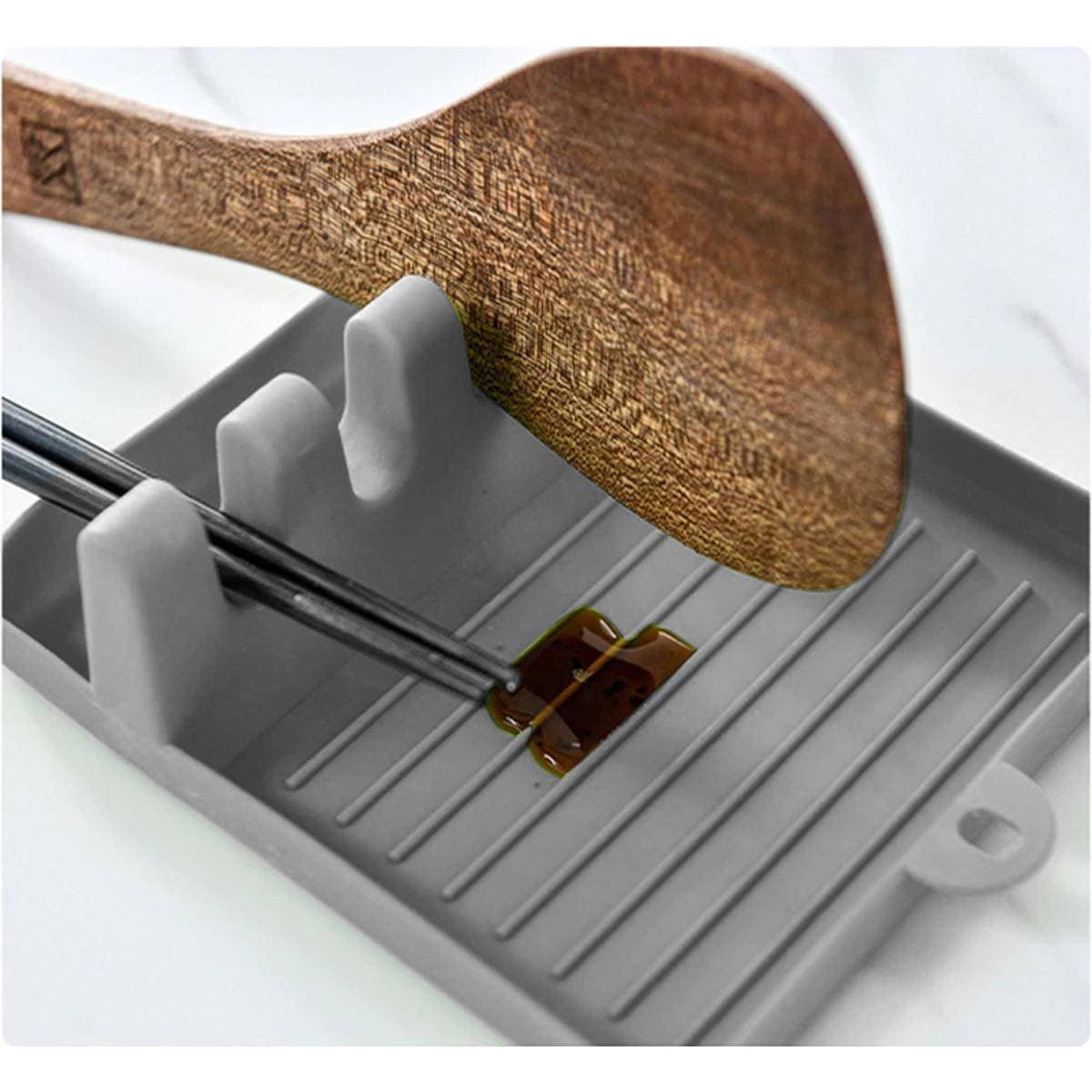 Kitchen Utensil Rest  Spoon & Lid Holder