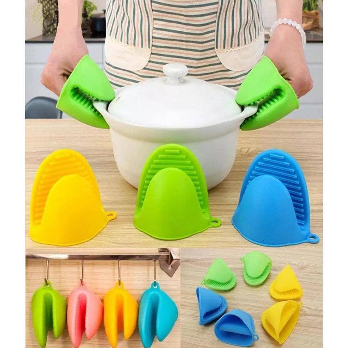 Heat-Resistant Silicone Pot Holder And Oven Mitt Grip