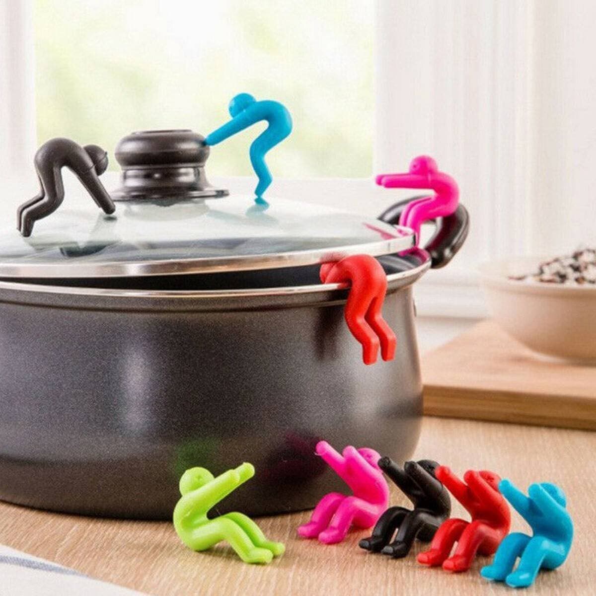 2/4 Pcs Kitchen Accessories Cooking Gadgets Silicone Anti Overflow Lid