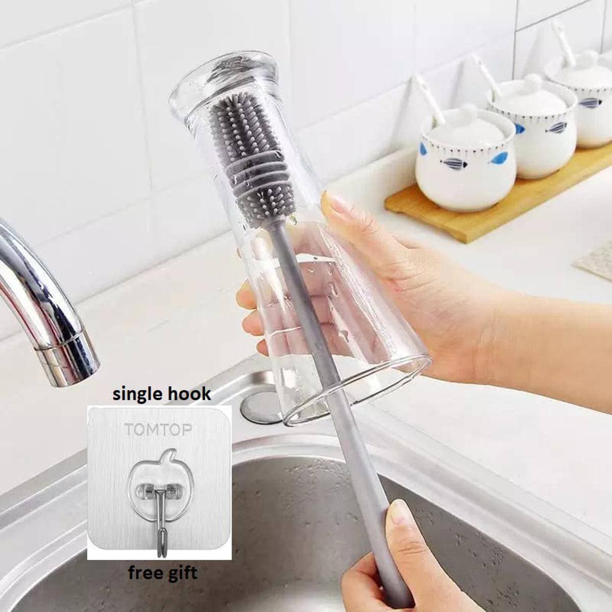 Silicone Bottle Cleaning Brush With Long Handle