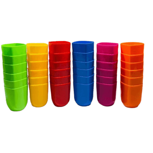 Pack Of 6 Crest Glass 6 Same Colour