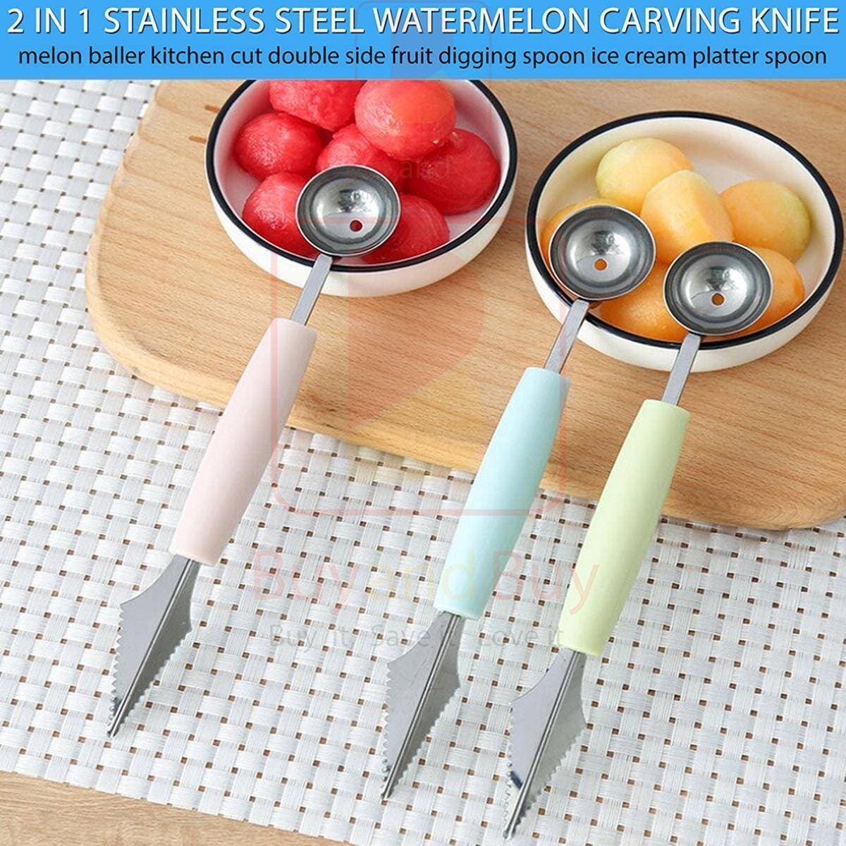Fruit Platter Carving Knife Melon Spoon Ice Cream Scoop