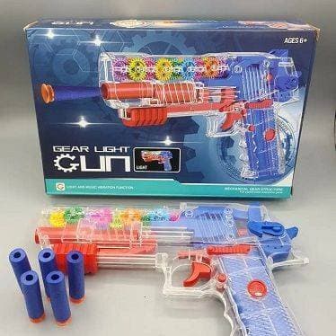 Transparent Gear Soft Blaster Gun Toy For kids