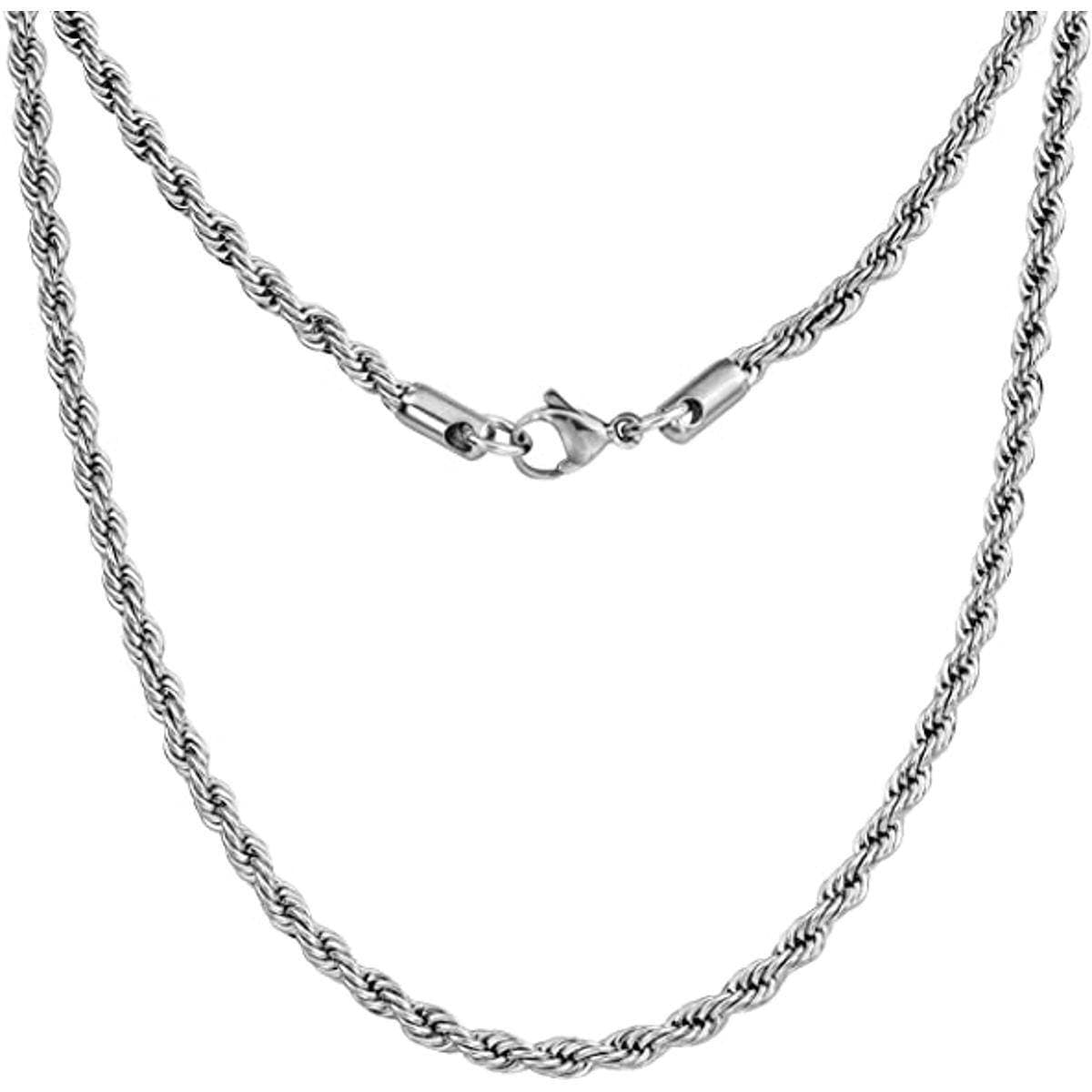 Sterling Silver Rope Chain For Men