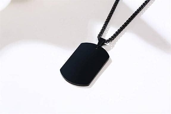 Trendy Stainless Steel Black And Silver Box Necklace For Men And Boys