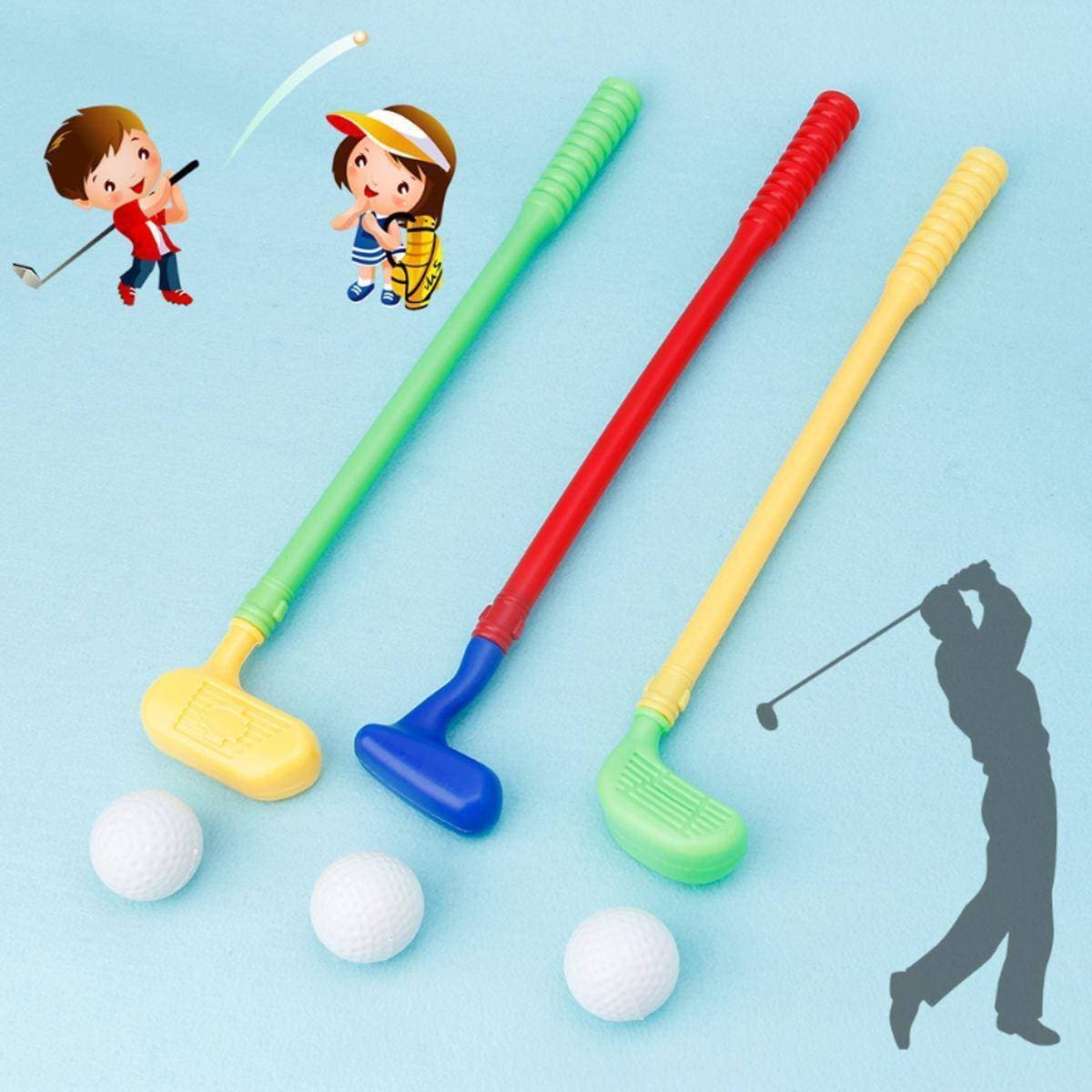 Junior Golf Toy Set: Colorful Golf Sticks And Balls For Kids