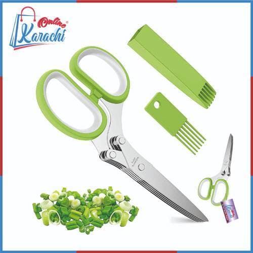 Stainless Steel Five-Layer Chopped Green Onion Scissors