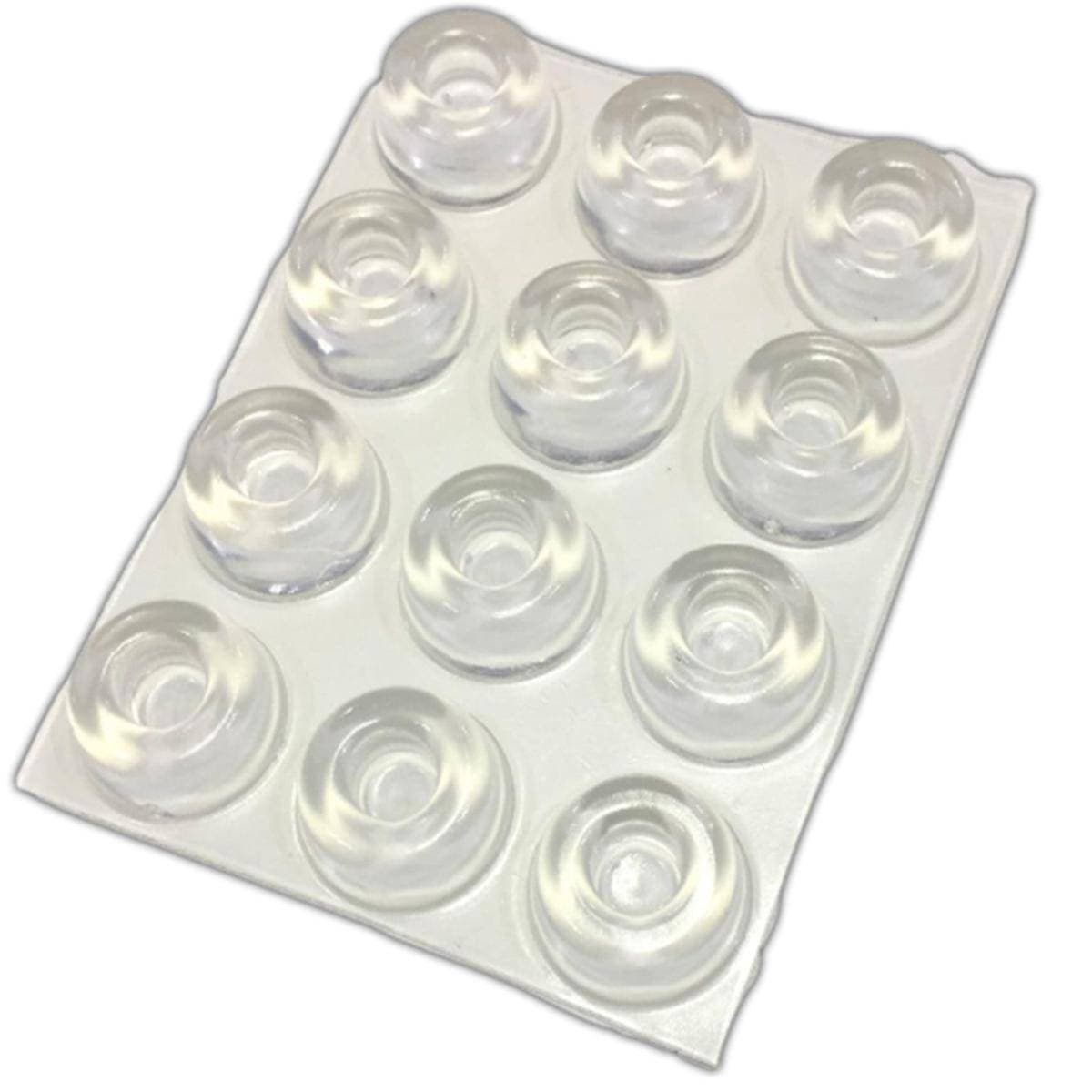 24 Pcs Door Shock Absorber Soft Safety Rubber Cushion Dots