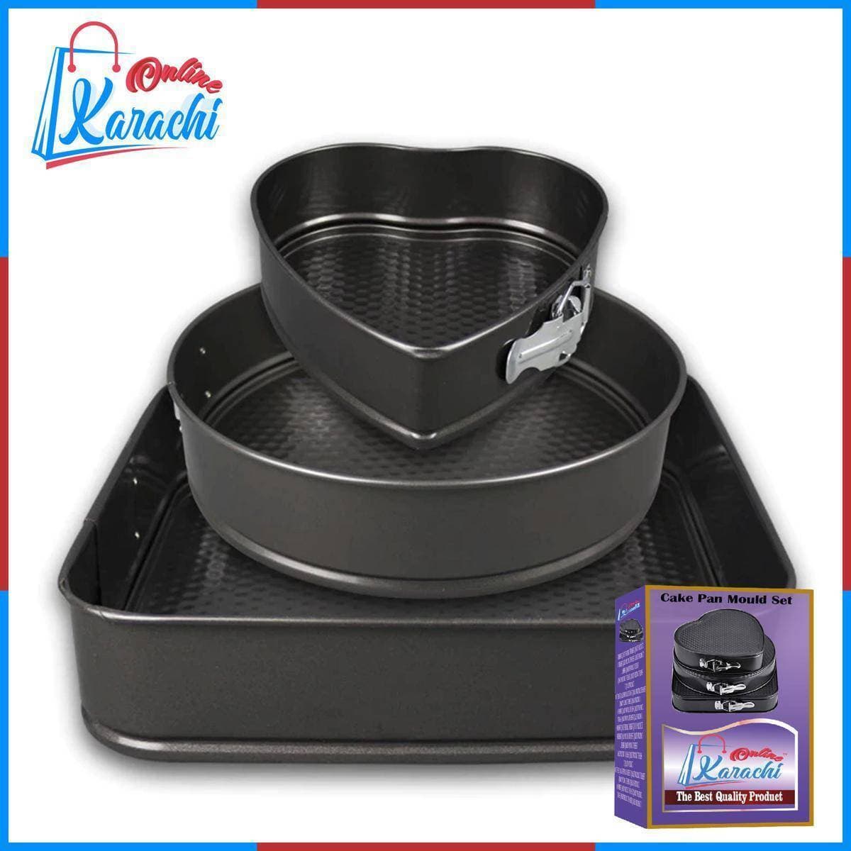 3 Pcs Cake Pan Mould Set
