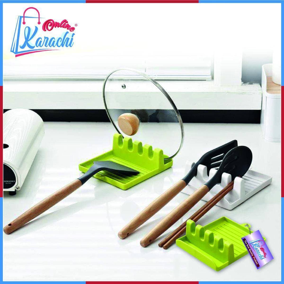 Kitchen Spoon Holders Fork Spatula Rack Shelf Organizer