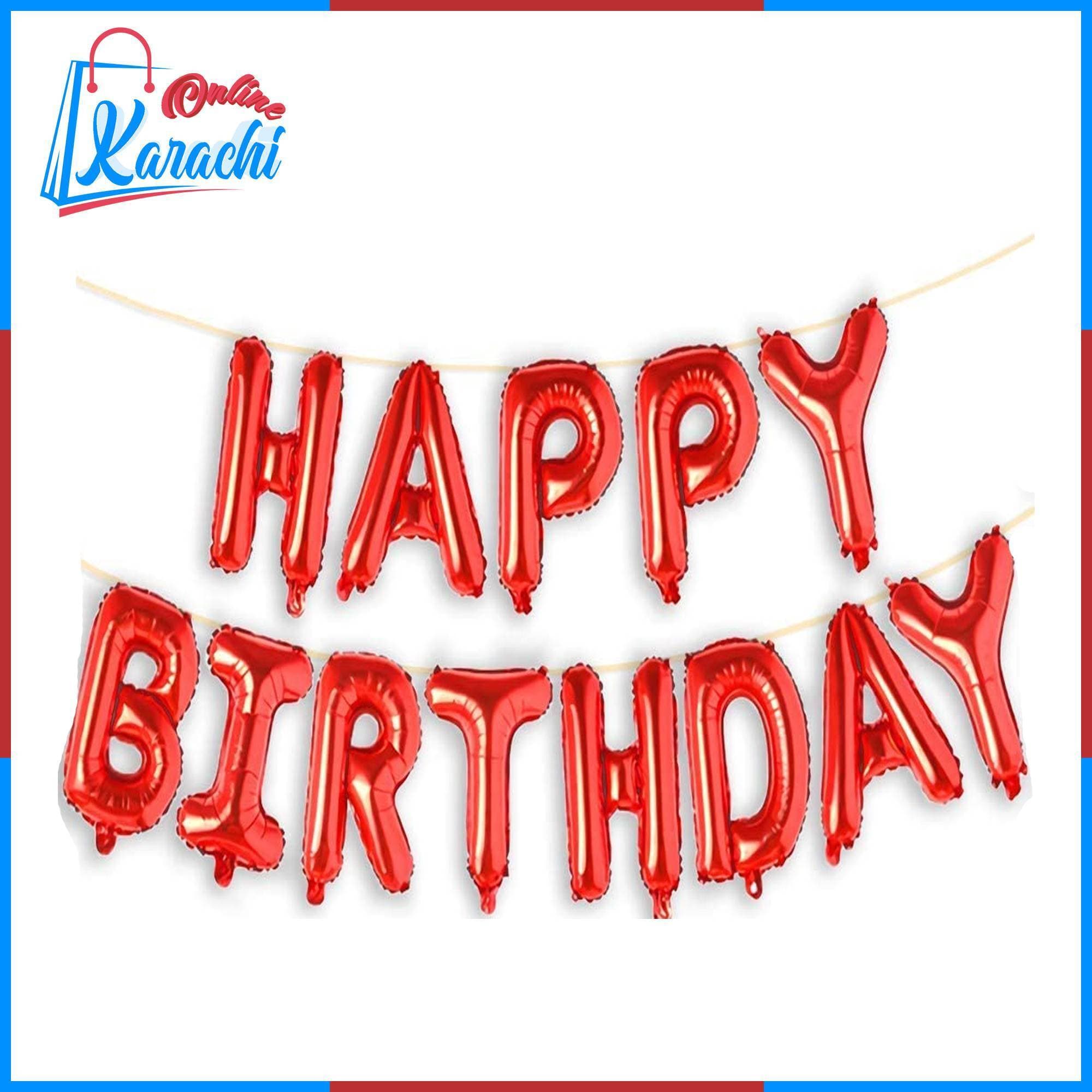 16 Inch Happy Birthday Aluminum Foil Balloons
