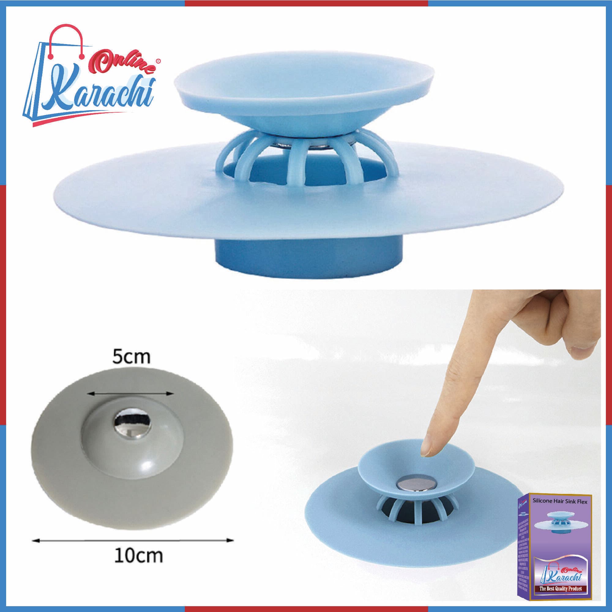 Silicone Hair Sink Flex Strainers Drainer Kitchen Bathroom Anti-Clogging