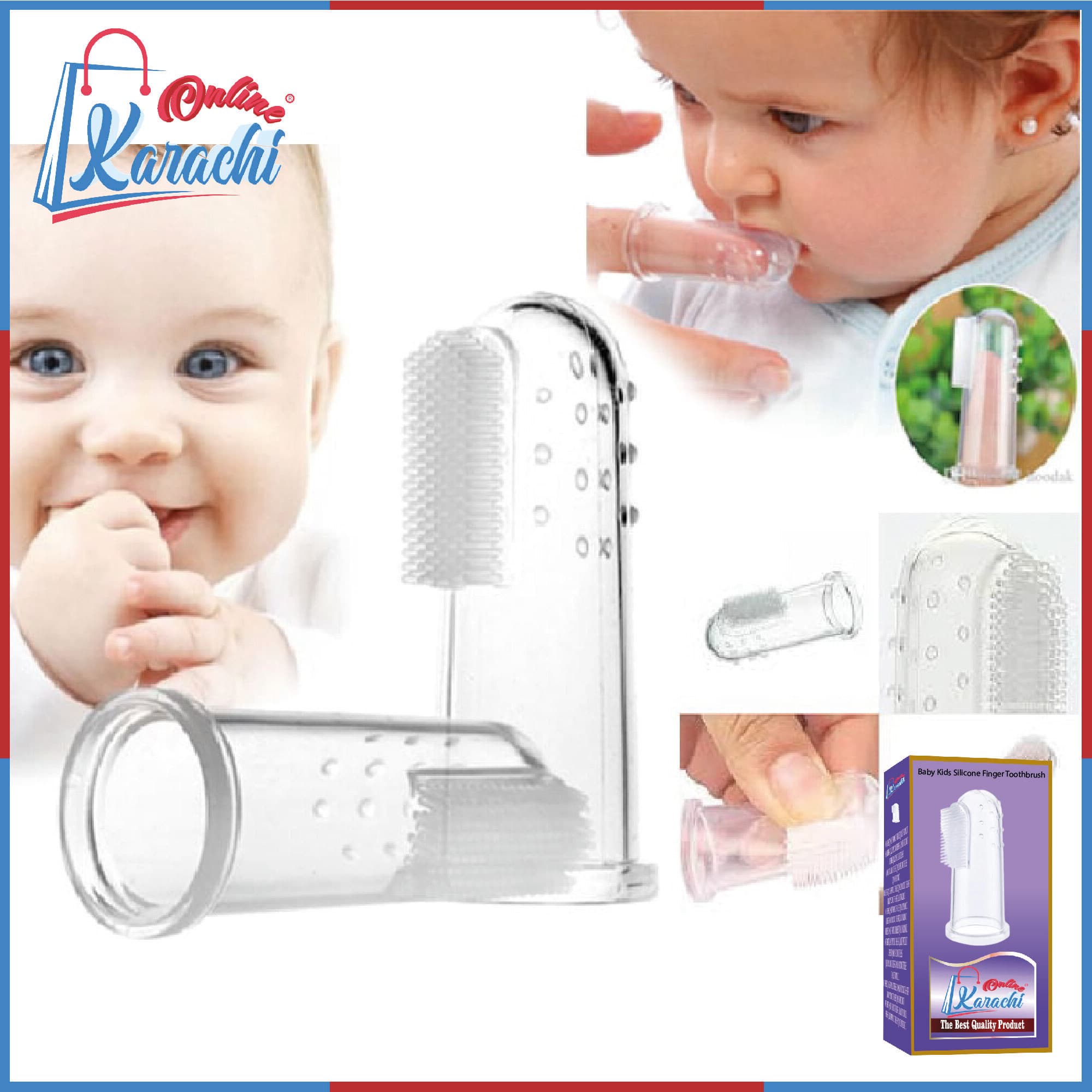 Kids Tooth Brush Silicone Finger Soft Safe Baby