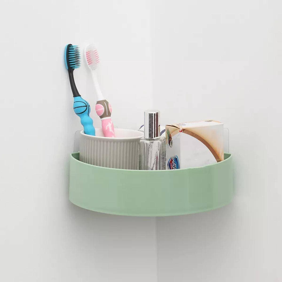 Bathroom Shelves Wall Hanging - Green