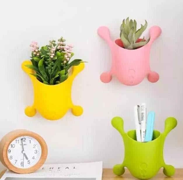 Flower Pot Wall-Mounted Window Vases Desk Pen Holders 1Pcs