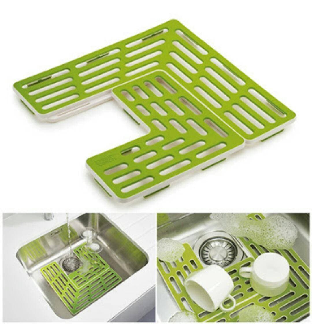Plastic Drain Shelf For Sink And Kitchen Table Top - Green