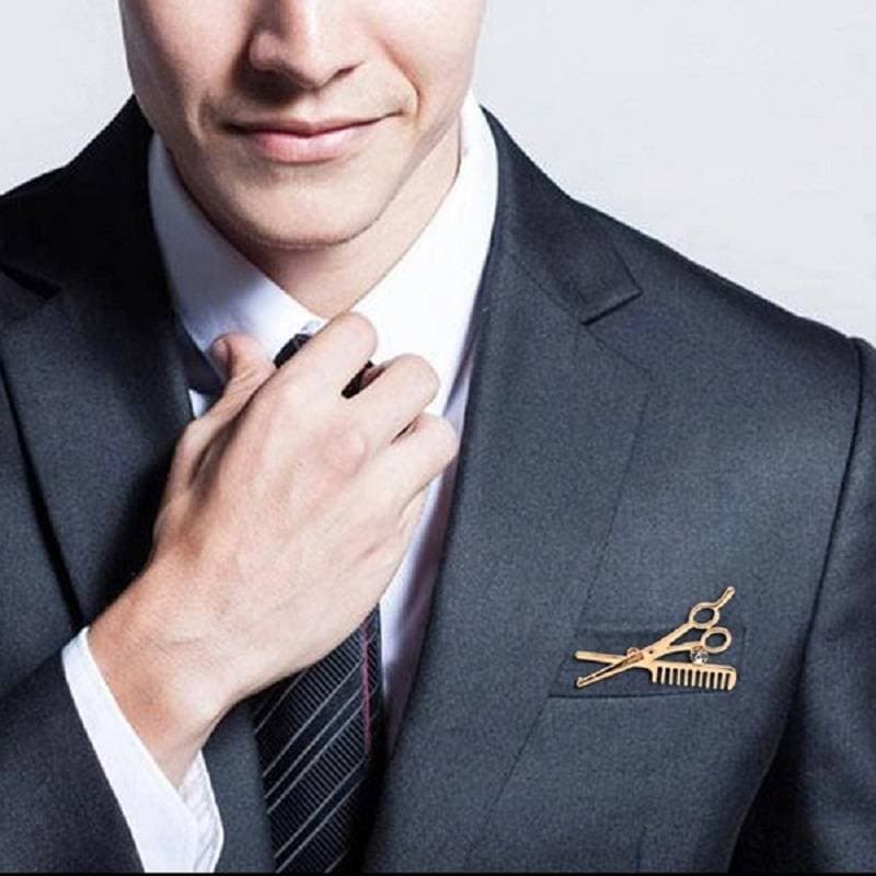 New Fashion Add-Ons Barber Scissors Brooch