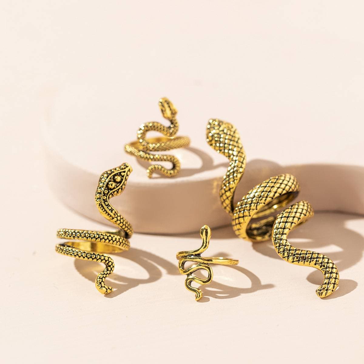 Sttiafay Snake Ring Punk Vintage Snake Rings for Women MRI-101
