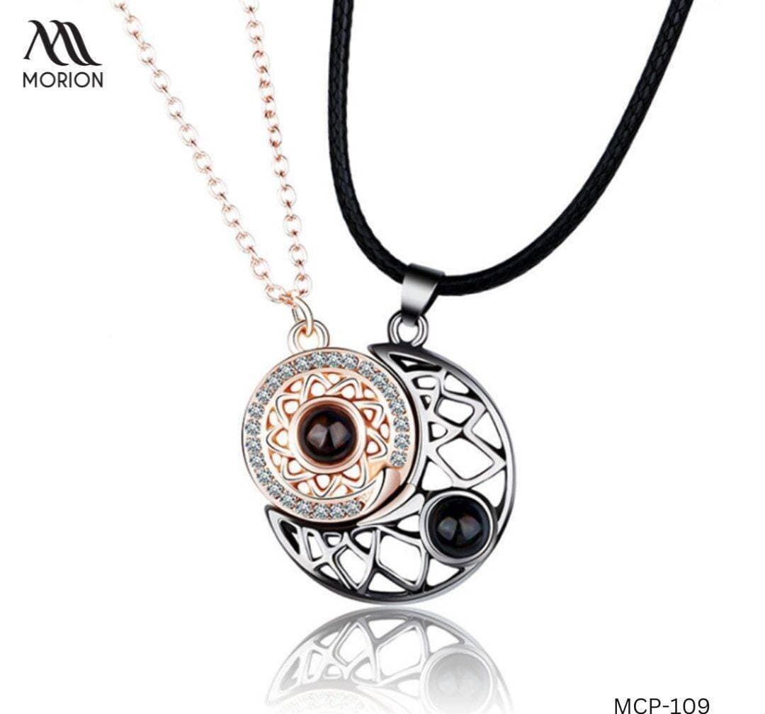 100 Language Of Love Magnet Moon Ball Pendant Necklace MCP-109